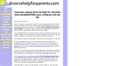 Desktop Screenshot of divorcehelpforparents.com