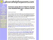 Tablet Screenshot of divorcehelpforparents.com